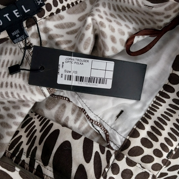 Motel Jopan Trouser Optic Polka Pants Size XS NWT - Picture 15 of 15